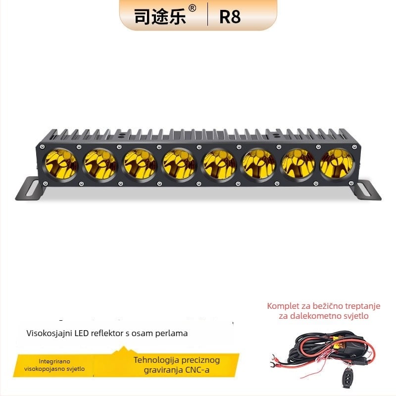 Auto LED reflektor s laserskim kanonom, 330W, 12V, aluminijsko kućište, dugačak domet svjetlosnog bara za kamion, svjetlo za maglu