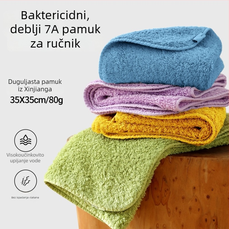 Puxi kvadratni ručnik od 100% pamuka, 40 vlakana, rubni šav, 80 g
