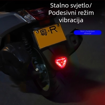 Solarnu trokutasto strob svjetlo za motocikle, ABS kućište, 12V, 5W, 0,5A