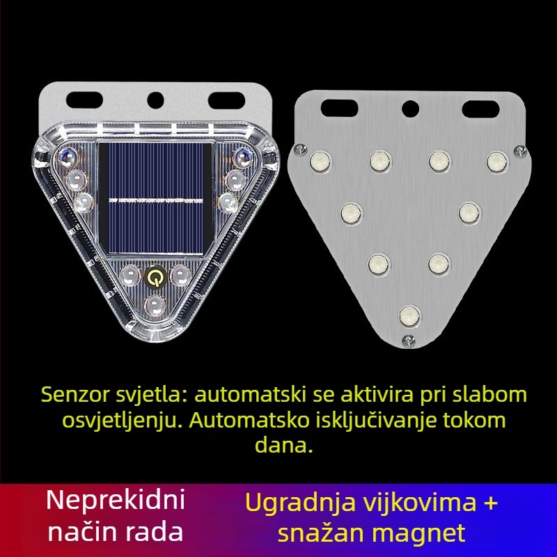 Solarni strob svjetlo za kamione – magnetno pričvršćivanje, ugradnja bez alata
