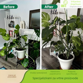 Penjačka pergola za ruže i Monstera, unutarnji držač za biljke s plastično-staklenim vlaknom šipkom