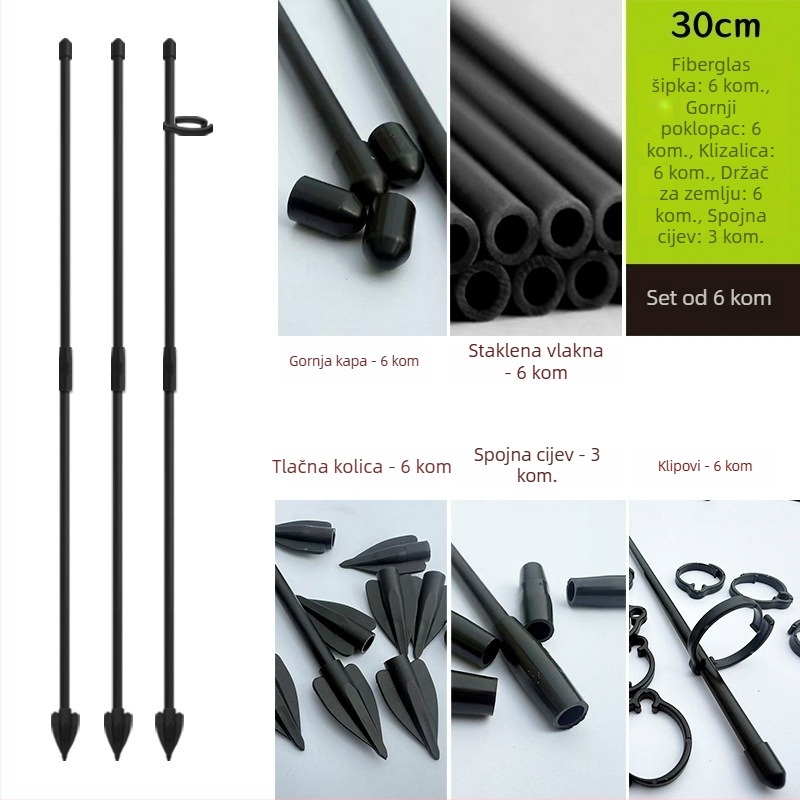 Penjačka pergola za ruže i Monstera, unutarnji držač za biljke s plastično-staklenim vlaknom šipkom