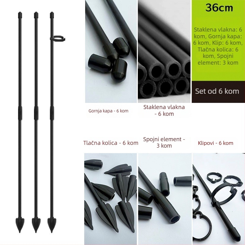 Penjačka pergola za ruže i Monstera, unutarnji držač za biljke s plastično-staklenim vlaknom šipkom