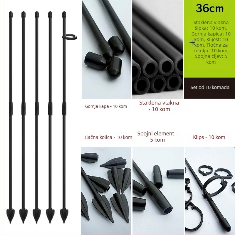 Penjačka pergola za ruže i Monstera, unutarnji držač za biljke s plastično-staklenim vlaknom šipkom