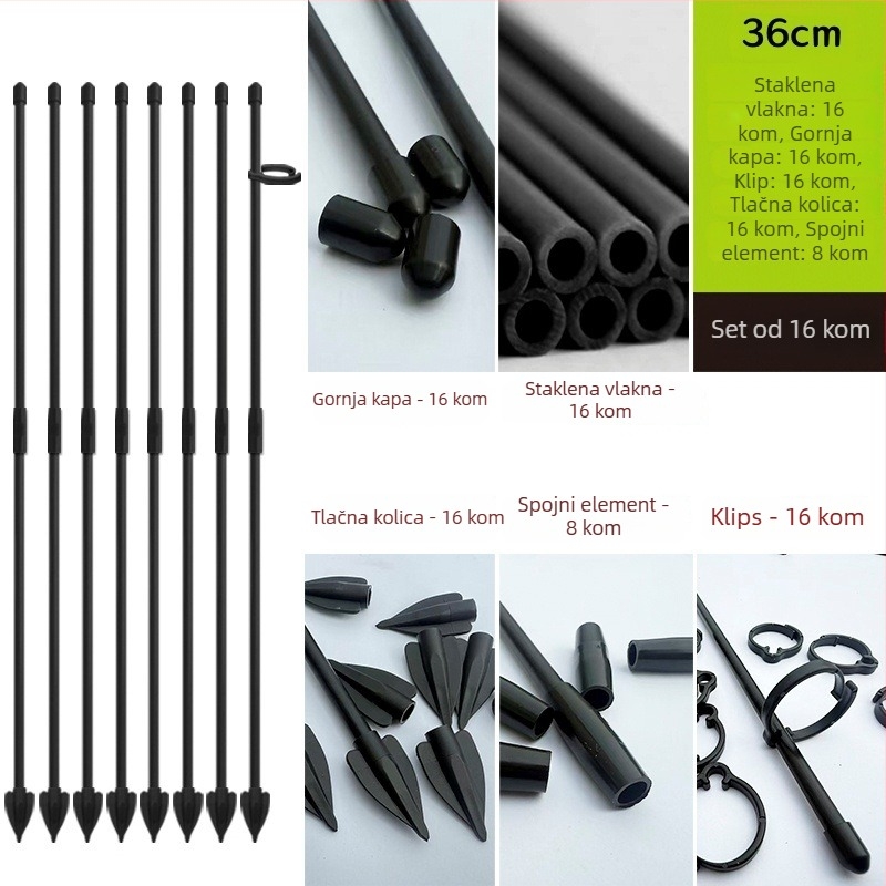 Penjačka pergola za ruže i Monstera, unutarnji držač za biljke s plastično-staklenim vlaknom šipkom