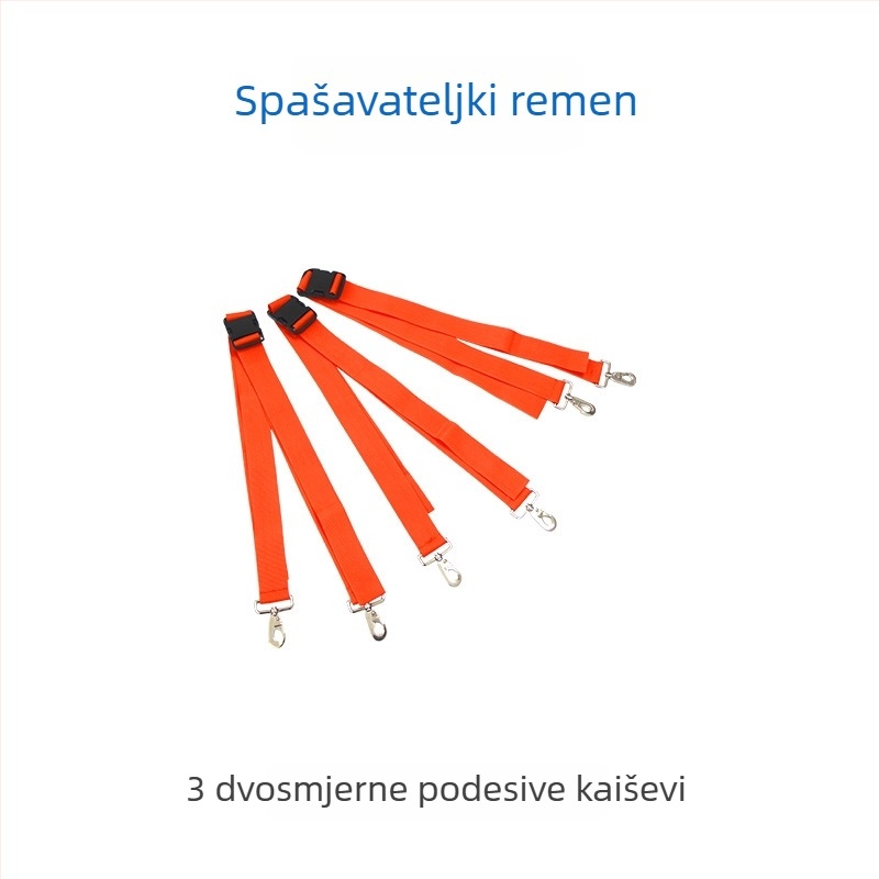 Set nosila za spašavanje na vodi s kralježničnom pločom, sklopiva plastična nosila, PE fiksator glave i vratna podrška — Brand Three Tails, Model SWY-SYJYDJ-01