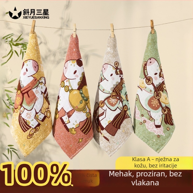 Ručnik za lice od pamuka, 100D vlakna, 50–80 g, višekratno upotrebljiv