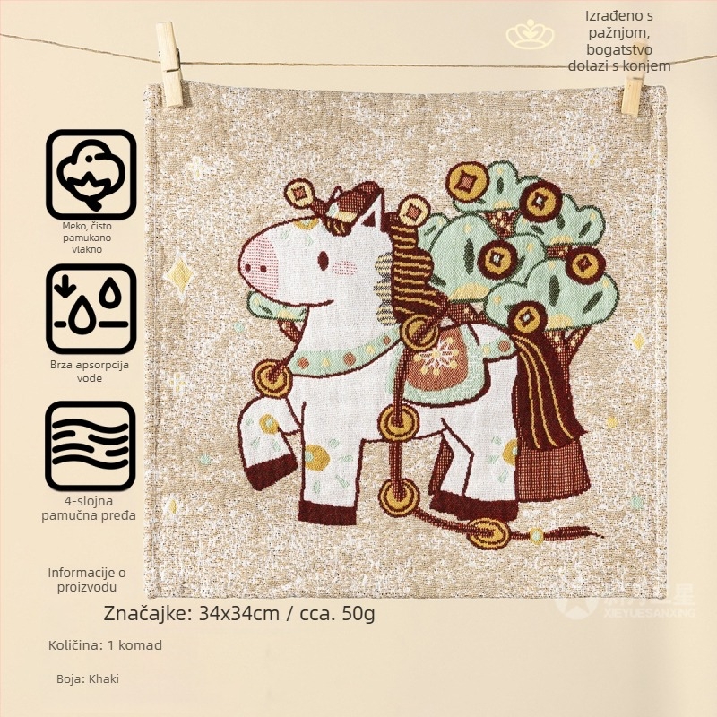 Ručnik za lice od pamuka, 100D vlakna, 50–80 g, višekratno upotrebljiv