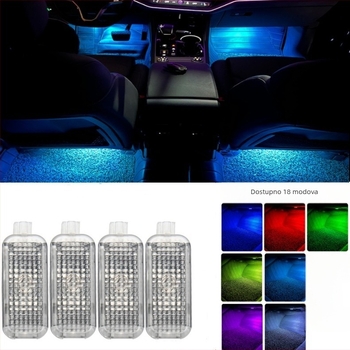 Ambijentalno svjetlo za Audijev prostor za stopala — ugrađena instalacija, 12V, 5W, PC kućište