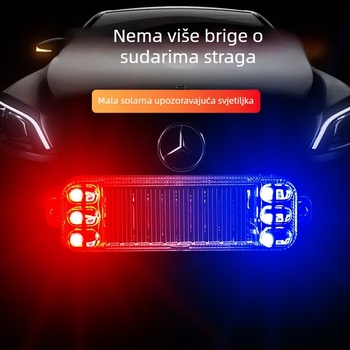 Chebufang solarni upozoravajući bljeskalica za motocikle, ABS + visoko sjajne LED diode, 12V, 3W, model 0126, pogodno za automobile, motocikle, bicikle i tricikle