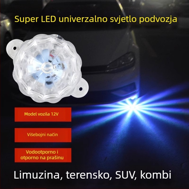 LED dekorativno svjetlo za šasiju automobila - 8W, 12V, ABS, vodootporno, model R02