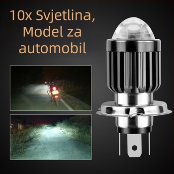 Motorsko LED prednje svjetlo H4-BA20 s lećom, aluminijsko kućište, 12-80V, 15W, 1200 lm, IP67