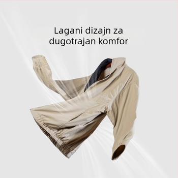 SKAH lagana minimalistička muška jakna sa stojećim ovratnikom, jesensko-zimska 2024, otporna na vjetar, outdoor casual jakna