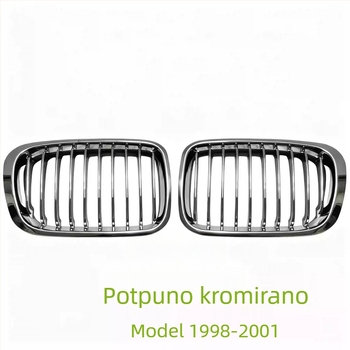 BMW E46 Prednja središnja rešetka – Metalna mreža za ventilaciju, Pig Nose, Dvostruki bubrezi