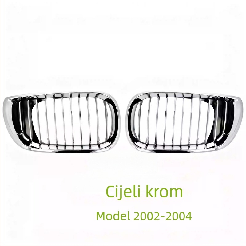 BMW E46 Prednja središnja rešetka – Metalna mreža za ventilaciju, Pig Nose, Dvostruki bubrezi