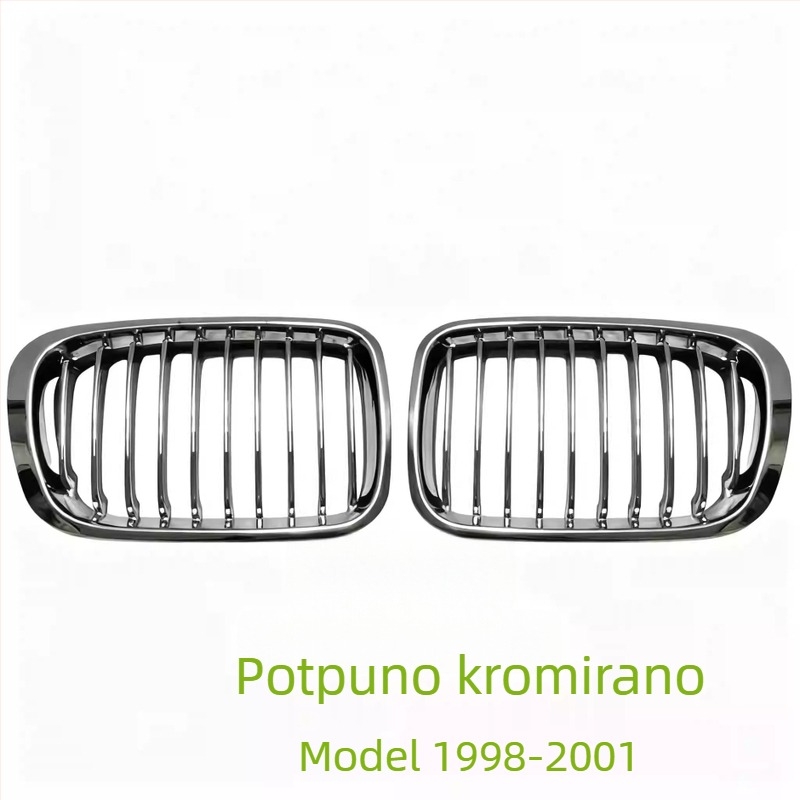 BMW E46 Prednja središnja rešetka – Metalna mreža za ventilaciju, Pig Nose, Dvostruki bubrezi