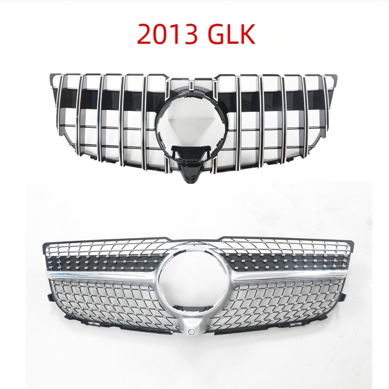 Mercedes-Benz GLK 2013-2015 GT prednja rešetka sa zvjezdastim uzorkom, ABS plastika, montaža na branik