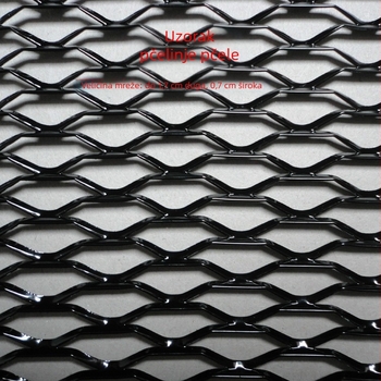 Aluminijska automobilska rešetka s hexagonalnim honeycomb uzorkom, ojačana verzija, montaža u srednji/prednji dio, univerzalna kompatibilnost, težina 0,5 kg