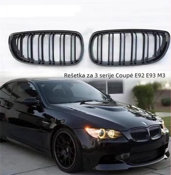Prednja rešetka za BMW E90/E92/E93 (2005-2012) – ABS plast; ugradnja na branik; broj dijela 1223565
