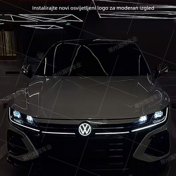 Svetleći VW grb za Sagitar, Passat, Magotan, Golf i Tiguan L – ABS plastika; montaža bez oštećenja u zoni hladnjaka; kompatibilan s modelima 2012–2025; ne utječe na ACC