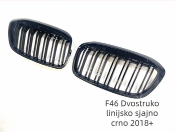 BMW Serije 2 prednja rešetka sa zvjezdanim uzorkom za F45/F46, ABS plast, ugradnja na branik, 2021