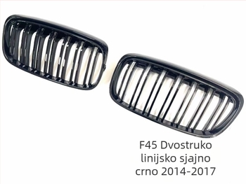 BMW Serije 2 prednja rešetka sa zvjezdanim uzorkom za F45/F46, ABS plast, ugradnja na branik, 2021