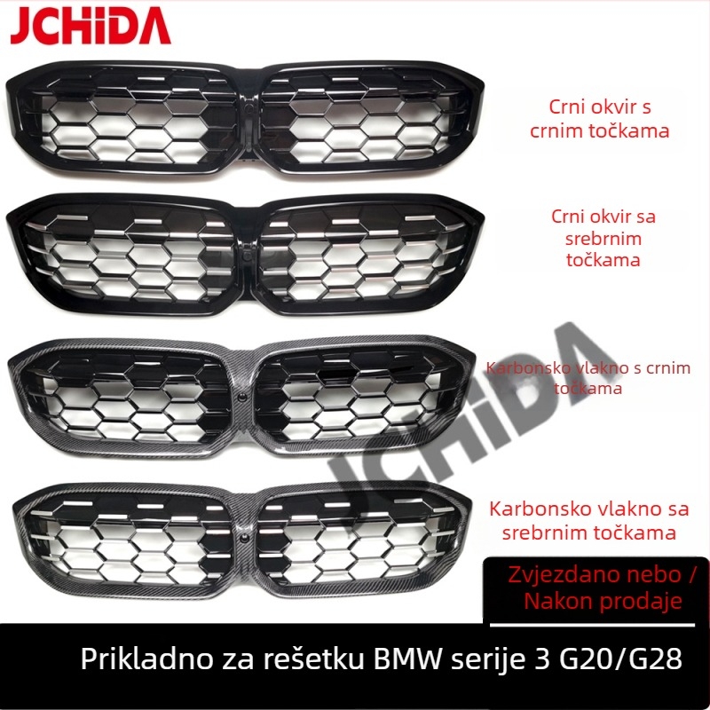 BMW 3. serija prednja rešetka hladnjaka – ABS plastika, 2023+, kompatibilno s BMW 3. serijom, dio broj Jchida137
