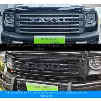 Set dekorativnih traka za prednju rešetku Haval Raptors, ABS plastika, za model 2023, automatsko mjenjač