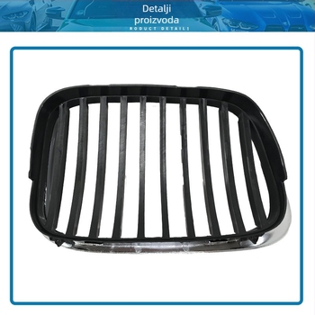 BMW E39 5. serije Prednja rešetka za protok zraka na prednjem braniku, ABS plastika, za radiator, za modele 2000–2003, 520i/523i/525i/528i/530i