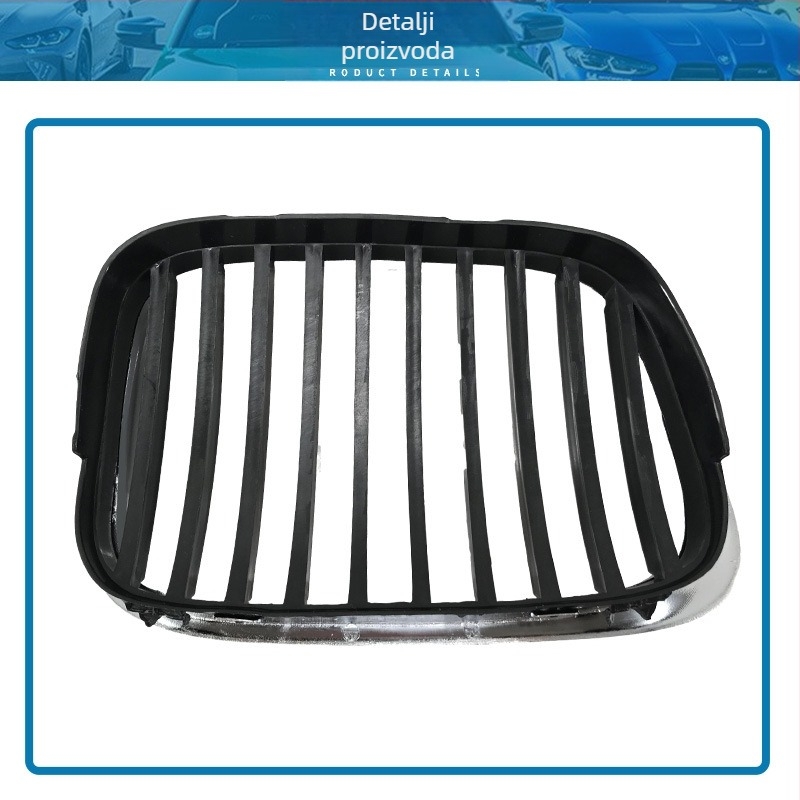 BMW E39 5. serije Prednja rešetka za protok zraka na prednjem braniku, ABS plastika, za radiator, za modele 2000–2003, 520i/523i/525i/528i/530i