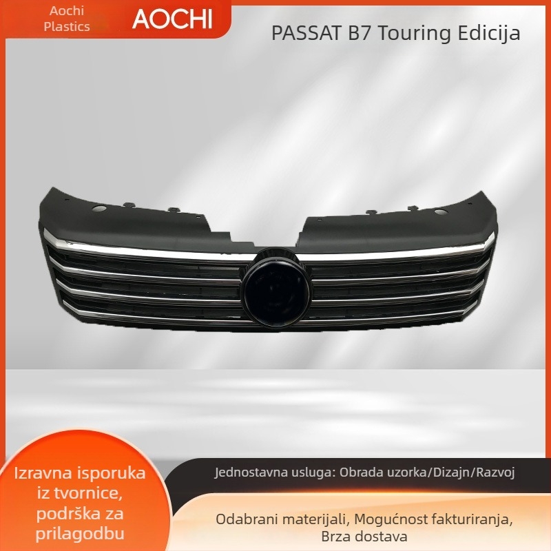 Prednja rešetka branika za Passat B7 / Magotan B7L — ABS plast, ugradnja u prednji branik, za modele 2011–2015, Lexu
