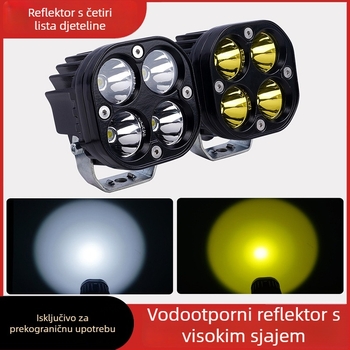 LED radna svjetiljka u obliku četverolistnog klovera za motocikle i terenska vozila, 18W, aluminijsko kućište, 12-80V