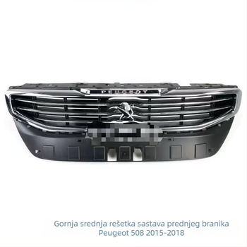 Središnja gornja rešetka za Peugeot 508 (2015–2018) – ABS plast, Broj dijela 98 091 175 XT, Ugradnja na branik