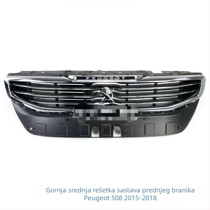 Središnja gornja rešetka za Peugeot 508 (2015–2018) – ABS plast, Broj dijela 98 091 175 XT, Ugradnja na branik