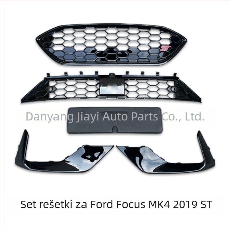 Ford Focus 2019-2020 MK4 ST Komplet okvira srednje rešetke – ABS plastika, ugradnja na branik