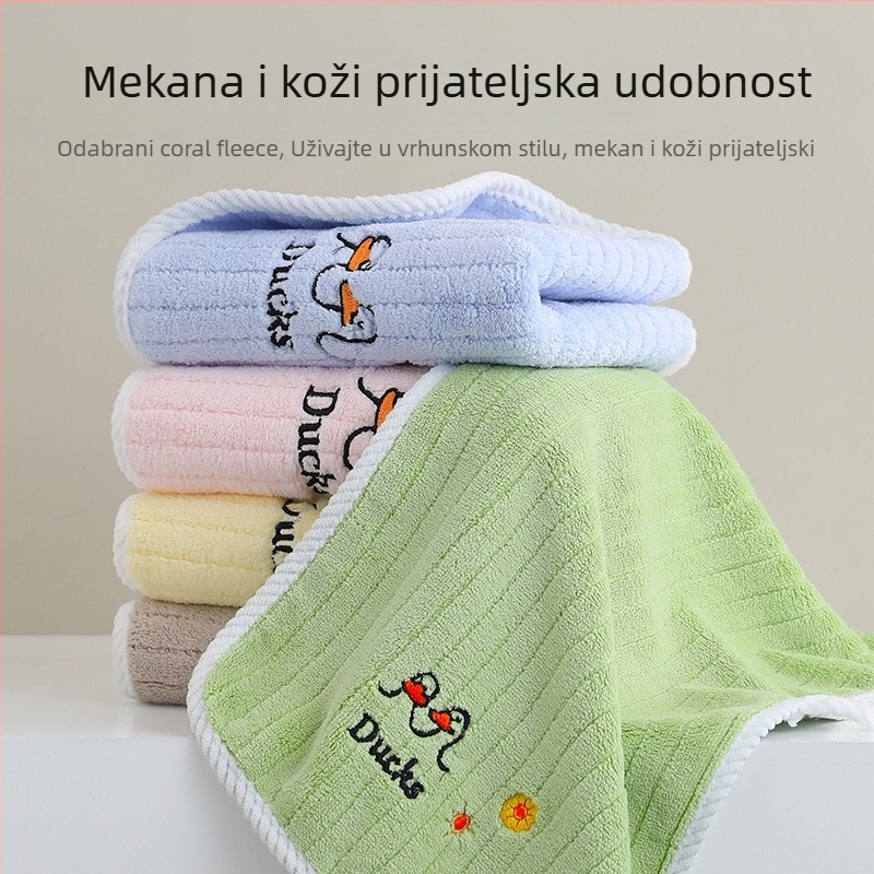 3-pack dječjih ručnika od Coral Fleece, brzo se suše, 150D, 50–80 g po komadu, Cut Velvet završna obrada