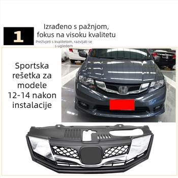 Prednja rešetka za Honda Fengfan 2012–2014, ABS plast, elektroplatinirani završetak, ugradnja na branik, težina 4,5 kg