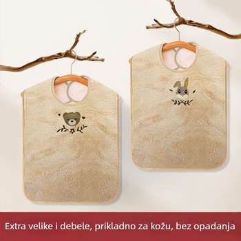 Dječji vodootporni slinavnik i maramica za lice, koralni flis, podstava od pamuka, crtani uzorak, za dob 1–6 godina
