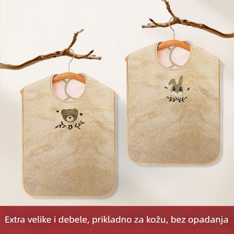 Dječji vodootporni slinavnik i maramica za lice, koralni flis, podstava od pamuka, crtani uzorak, za dob 1–6 godina