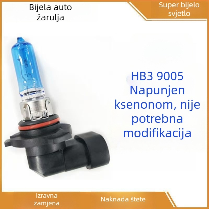 9005 auto prednja žarulja: aluminijski kućište, halogena žarulja, 12V, 55/70/100W, dug život