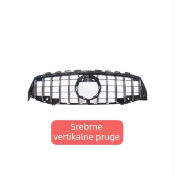 Gril za Mercedes-Benz CLA W118, GLA – GT okomite pruge, ABS plastika; ugradnja u radijator; modeli godina 2020–2022; težina 3,8 kg