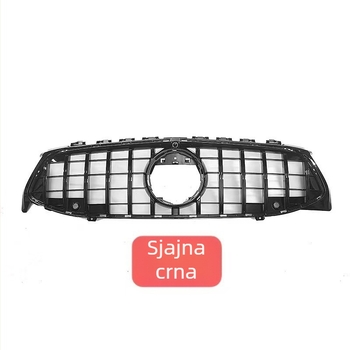 Gril za Mercedes-Benz CLA W118, GLA – GT okomite pruge, ABS plastika; ugradnja u radijator; modeli godina 2020–2022; težina 3,8 kg