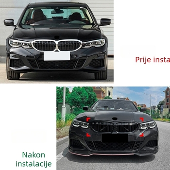 BMW 3 Series G20 prednja rešetka s paralelnim šipkama - ABS plast, montaža na branik, Broj dijela G20 early parallel bars, 1.6 kg