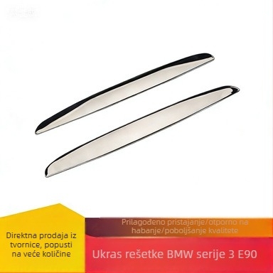 Centralni dio rešetke za BMW 3 Series E90/E91 06-08 — ABS plastika; ugradnja na branik; prilagođena obrada: Da