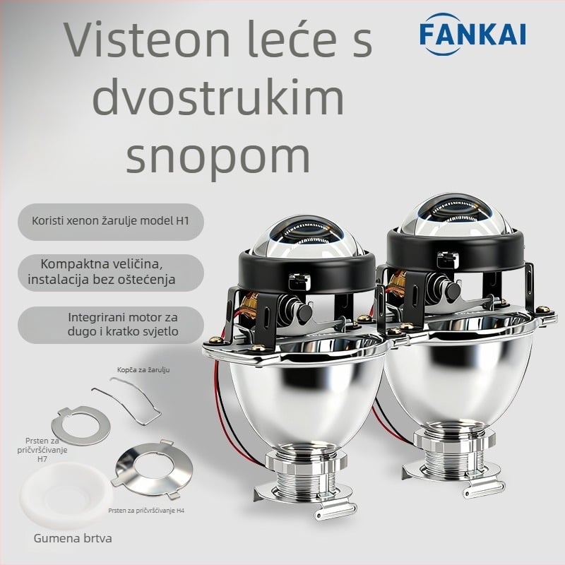 1,8/2-inčni Bi-Xenon leća Visteon far za motocikl i automobil s integriranim visokim i niskim snopom