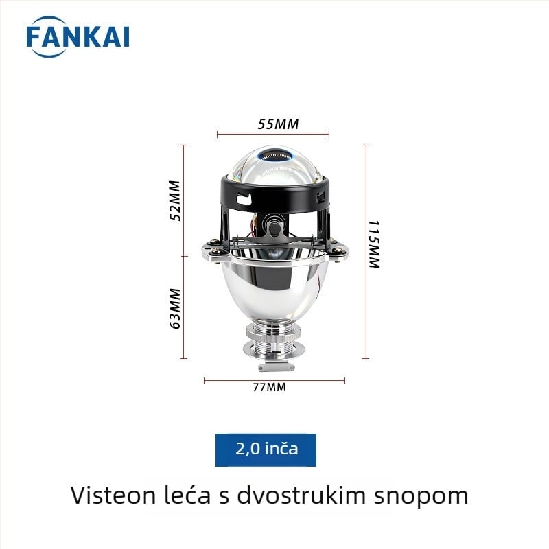 1,8/2-inčni Bi-Xenon leća Visteon far za motocikl i automobil s integriranim visokim i niskim snopom