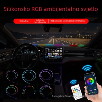 Ambijentalno svjetlo za ploču automobila – PVC+LED; 3W; 5V; Front windshield ambient light; Chasing the sky