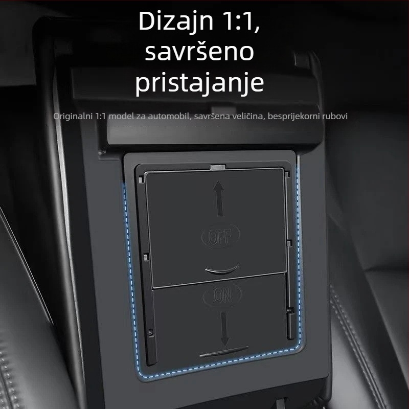 Kutija za pohranu u središnjem naslonjaču zaTesla Model 3/Y, plastika, model F356, težina 0,1 kg