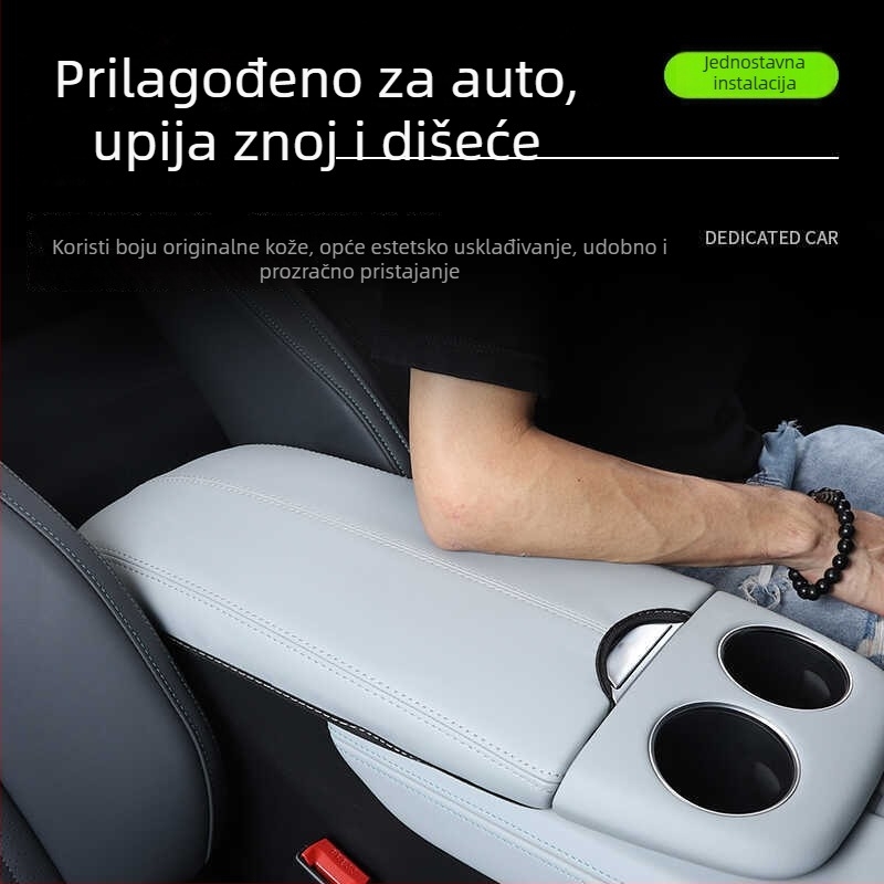 Kožni poklopac središnje kutije za pohranu na naslonu za ruku, unutarnja obloga, Podrijetlo: Guangzhou, usklađen s tvorničkom bojom, za različite modele