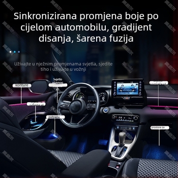 Unutarnje ambijentalno osvjetljenje automobila, skrivena ugradnja, model AILED-01, 12V, 5W, ABS